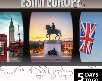 eSim New Europe 33 countries - Total 1GB/day - 5 days