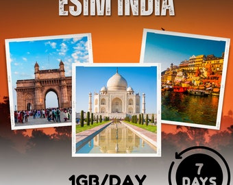 eSim India - 1GB/day - 7 days