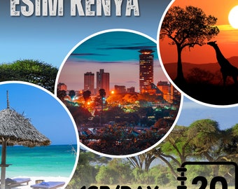 eSim Kenya - Total 1 Go/jour - 20 jours