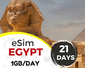 eSim Egypt - 1GB/day - 21 days