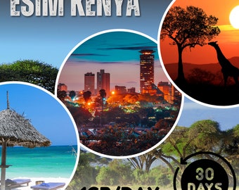 eSim Kenya - Total 1GB/day - 30 days