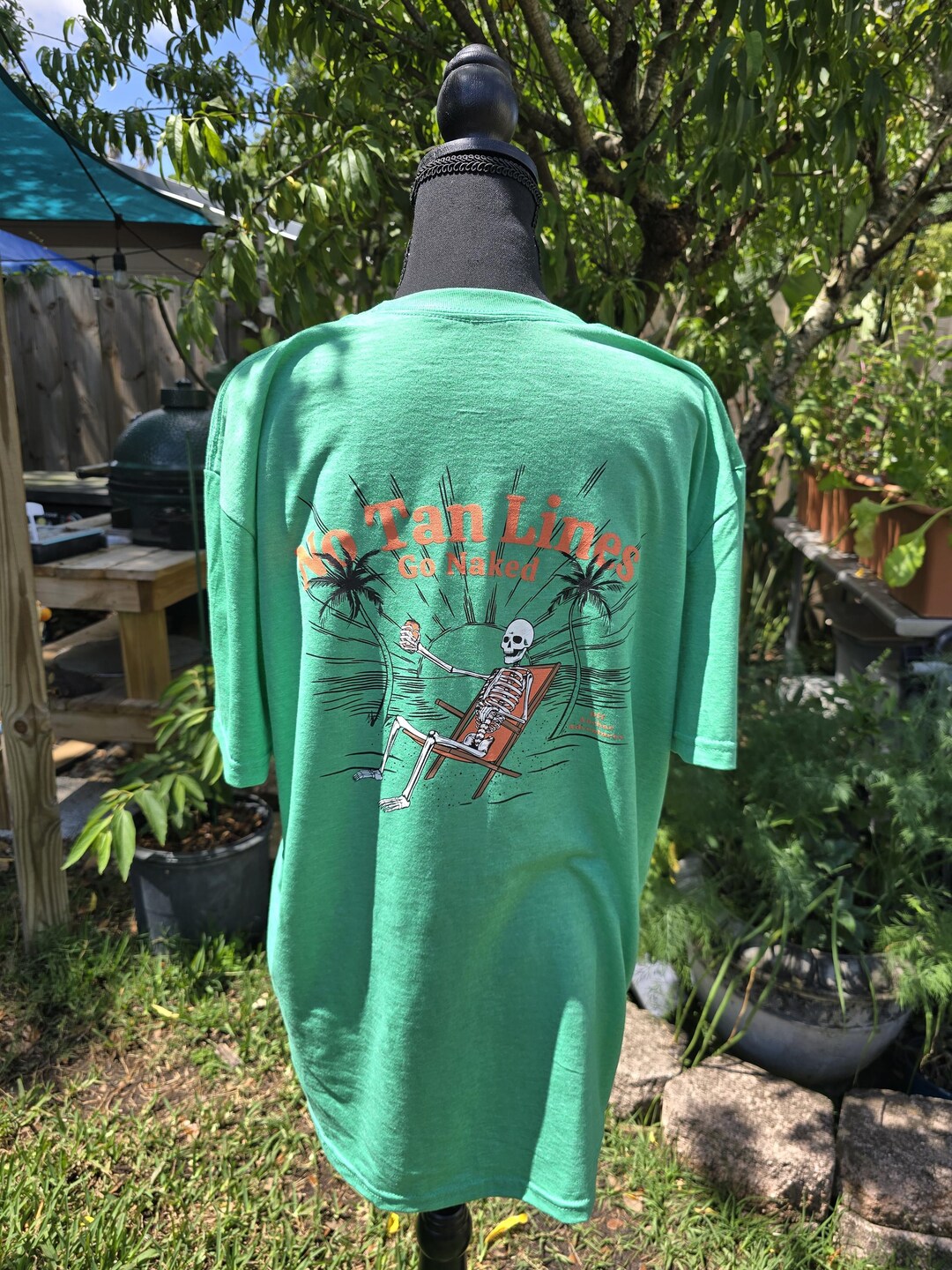 Soft Unisex T-shirt With a Screen Print Graphic on the Back. Heather ...