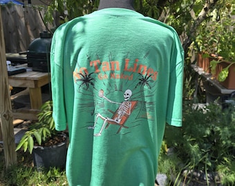 Skeleton Beach T-Shirt, Heather Green, Gray, or Blue