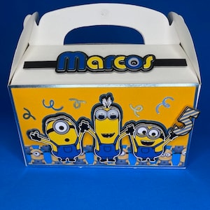 Minions treat boxes, Minions Favor Boxes, Kid Party Boxes, Minions Birthday, Custom Minions Boxes, Minions Candy Boxes, Caja Dulces Minions