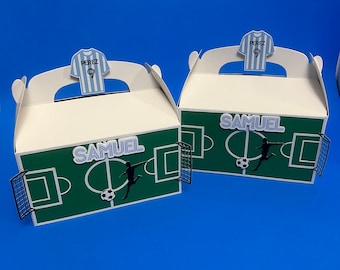 Fußball-Treat-Box, Fußball-Box-Geschenk, Fußball-Favor, Fußball-Thema, Sportmannschaft, Fußball-Party, Fußball personalisiert, Fußball-Geburtstag, Fußball-Mama