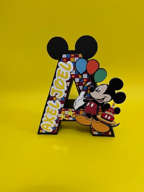 Mickey 3D letter Custom 3D letter 3D letterNumber 3D Table Decoration Mickey Centerpieces Mickey BirthdayLetra 3D