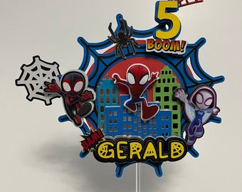 Topo de bolo aranha. Aniversário do Aranha, bolo de decoração do Aranha, festa do Aranha, tema do Aranha, suprimentos do Aranha, topper de bolo personalizado