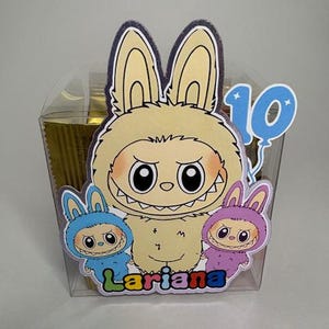 Labubu Birthday Favor Boxes, Labubu Decoration, Clear Favor Box, Party Treat Favor Box, Personalized Favor Box, Candy Box, Labubu Party