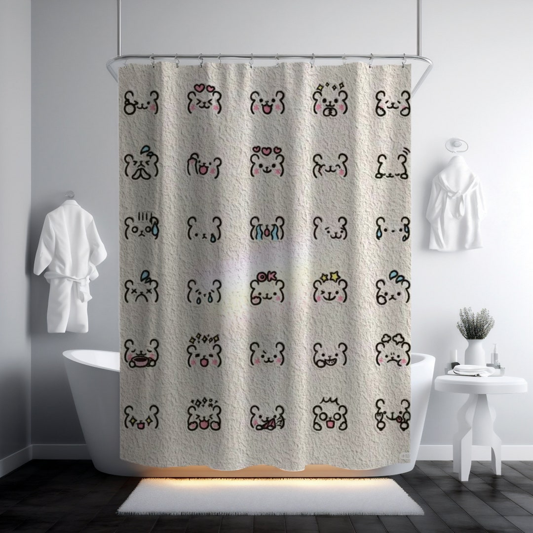 Shower Curtain L Cute Shower Curtain L Bathroom Curtain L Custom Decor ...