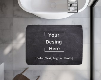 Your Desing Bath Mat l Bathroom Decor | Funny Bathroom Decor | Funny Bath Mat | Custom Desing | Bath Rug | Simple Bathroom l Custom Bath Mat