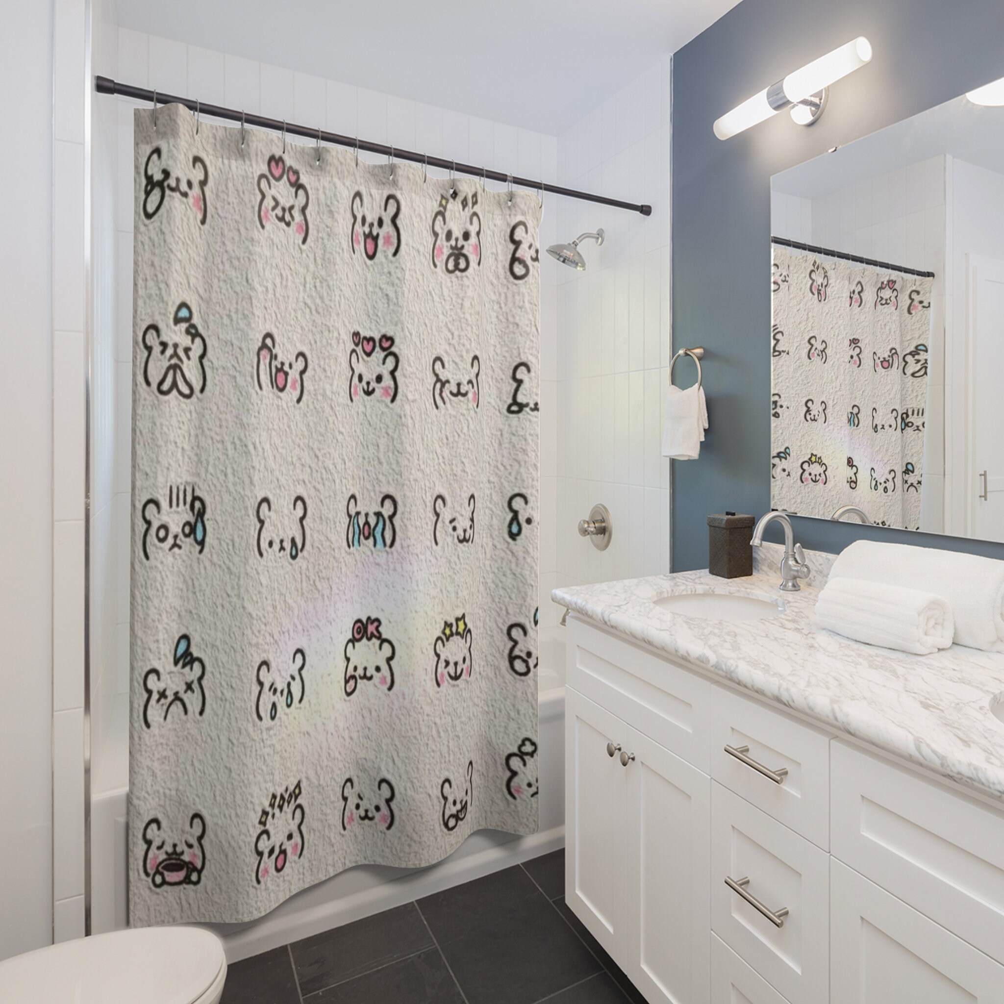 Shower Curtain L Cute Shower Curtain L Bathroom Curtain L Custom Decor ...