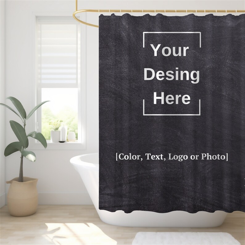 Custom Shower Curtain L Your Desing Curtain L Great Gift L Bathroom