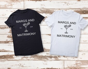 Margs and Matrimony Bachelorette Shirt Margaritas and Matrimony Tequila Bachelorette T shirt Mexico Florida Tulum Luxury Bachelorette Shirts