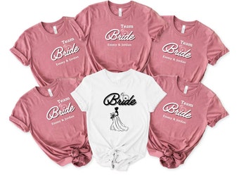 Team Bride Shirts Hen Party T Shirts  Bride Shirt Wedding Party Tshirt Bride Squad Tshirts Bridal Party T-Shirt Bachelorette Tees