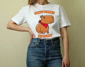 Capybara Shirt Funny Capybara Shirt weirdcore shirt capybara t shirt rodent t shirt Animal Illustration T-Shirt Unisex Tee Vintage Sketch