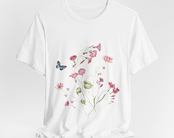 Wildflower T-Shirt Wild Flower Meadow Aesthetic Shirt Garden Tee Nature Lover Shirt Nature Tee Flower Shirt Botanical t shirt