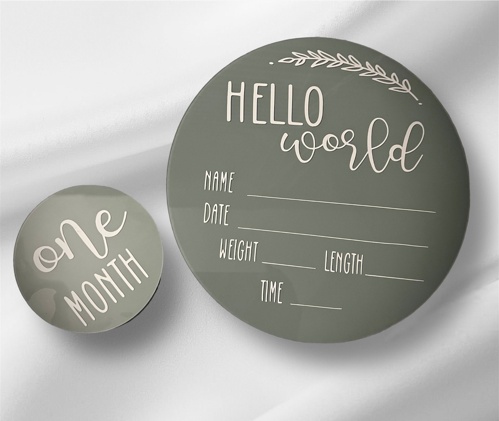 Baby Birth Announcement Sign and Monthly Milestone Markers - Etsy