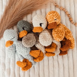 Ready to ship | Duck Snuggler | mallard duck lovey | crochet duck plushie | duck emotional blanket | woodland duck lovey | hunting nursery