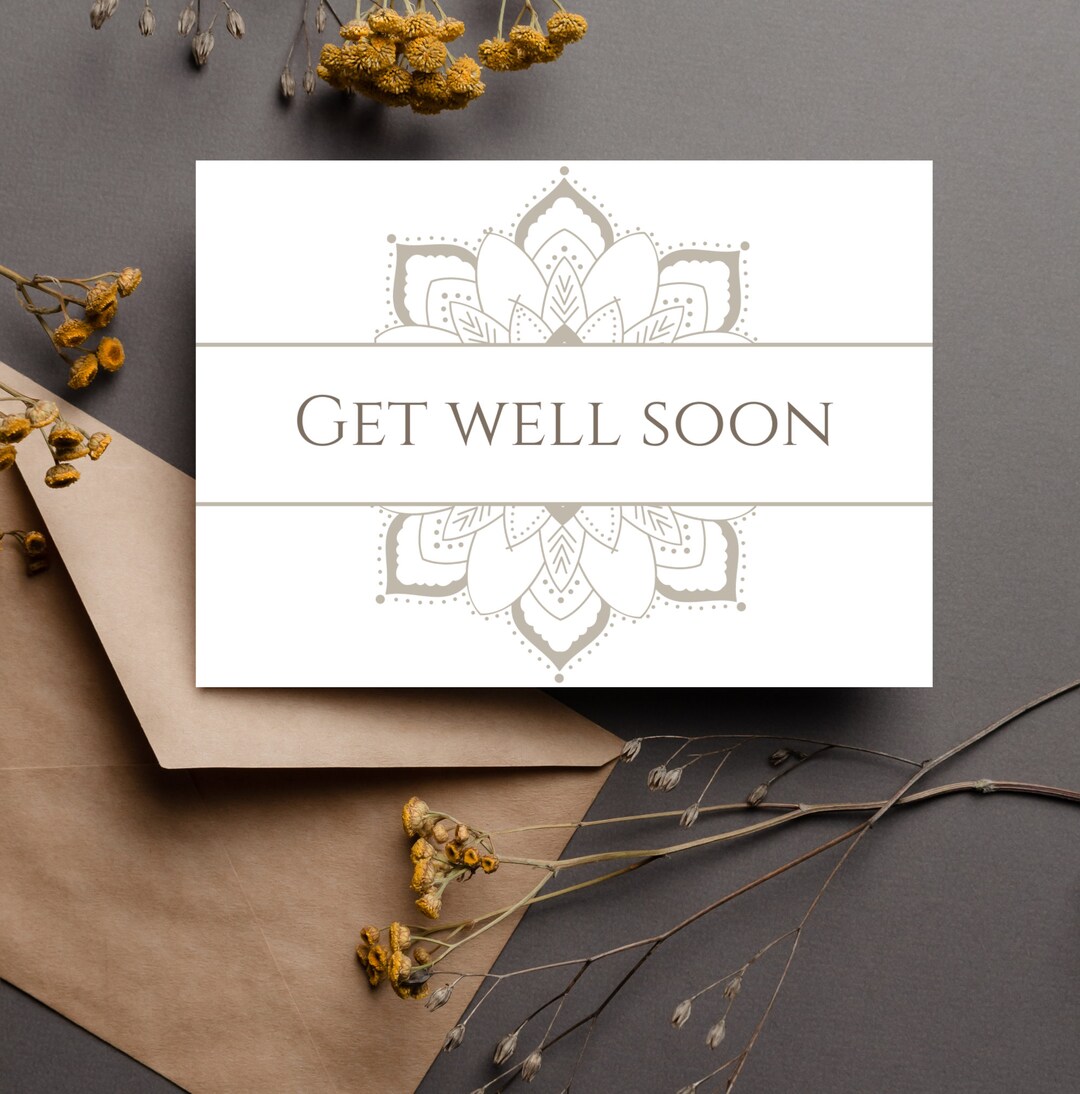 Get Well Soon Card - Etsy