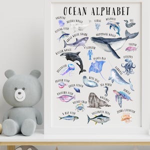 Ocean Alphabet Poster - A3
