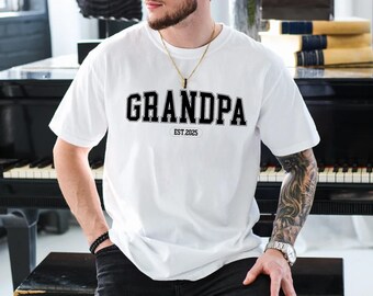 Maglietta per il nonno Comfort Colors, Maglietta personalizzata per la data di nascita del nonno, Maglietta carina per la festa del papà, Maglietta per il nonno, Regalo per il nonno, Maglietta per il nonno