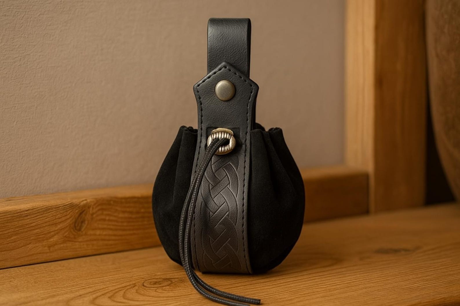 Renaissance Viking Larp Belt, Ren Faire Medieval Hip Bag, Viking