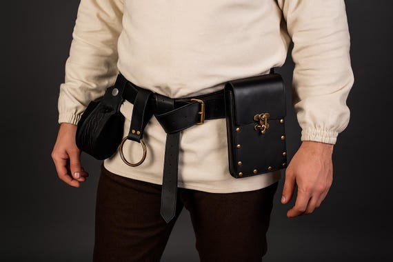 Renaissance Viking Belt Bag, Ren Faire Medieval Hip Bag  display picture 1