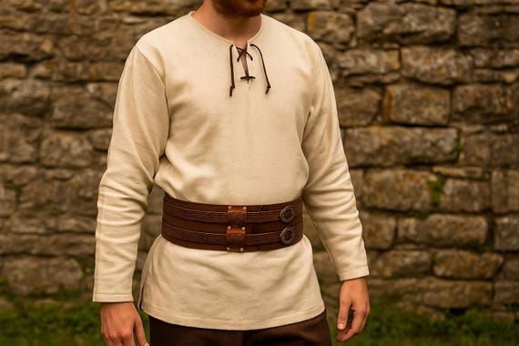 Renaissance Larp Viking Belt, Medieval Waist Belt for Men display picture 3