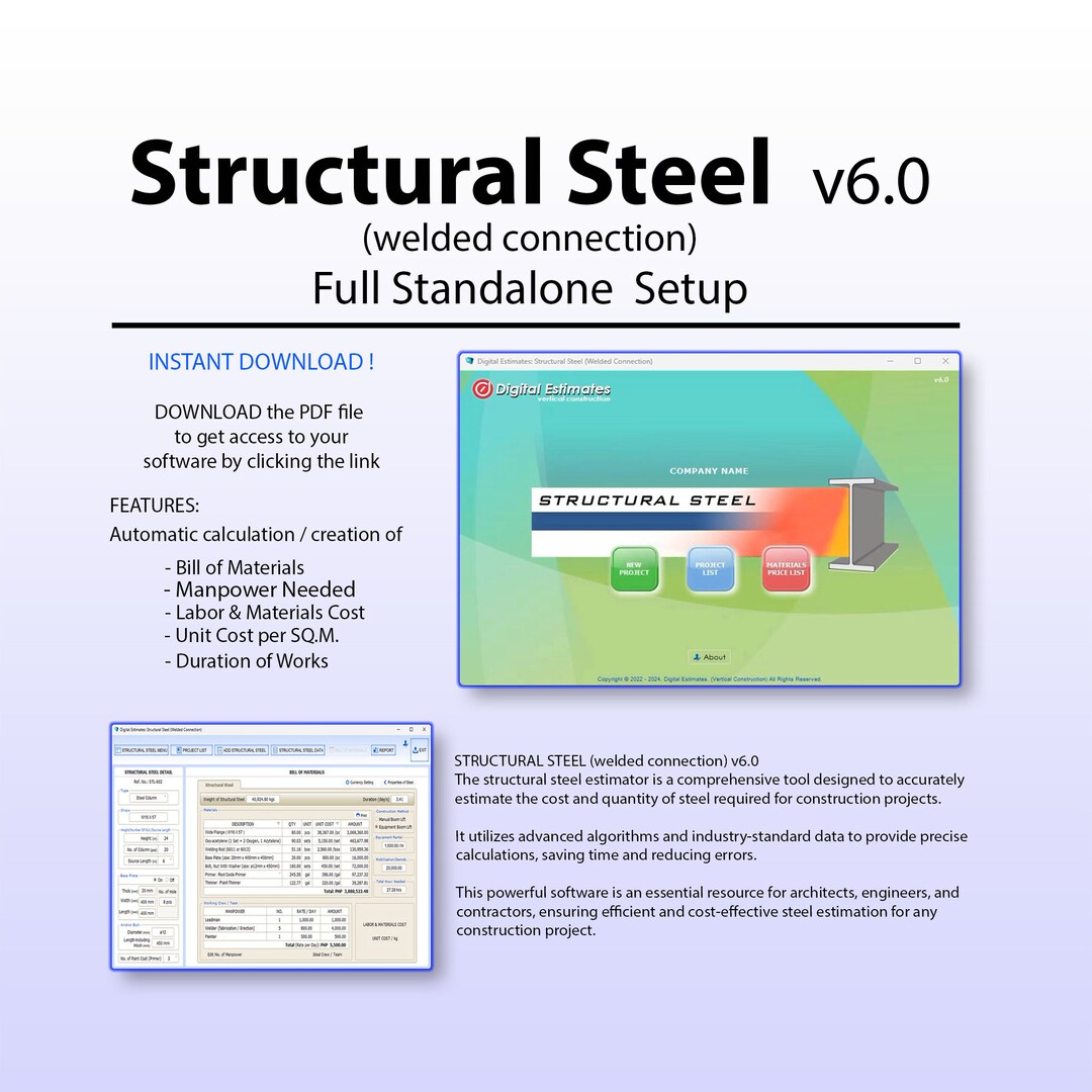 Structural Steel Estimator, Steel Fabrication Cost Estimator