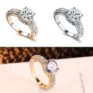 Cubic Zirconia Luxury Rings For Women, Jewelry Bridesmaid Gift image 5