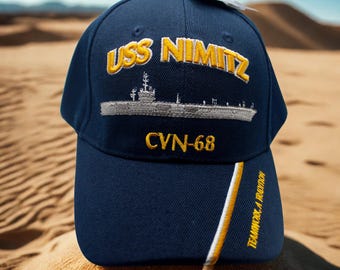 USS Nimitz CVN-68 Navy Hat. Aircraft Carrier Hat. U.S Navy Cap