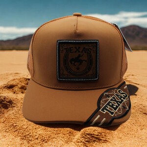 Texas Western Trucker Hat. Cowboy Rodeo Cap. Texas Bronco Patch Country Mesh Snapback Hat. Lone Star State Pride Cap. Texas Orange Hat. TX