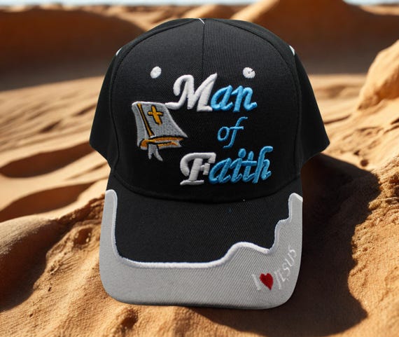 Man of Faith Hat. Christian Baseball Cap With Embroidered  display picture 2