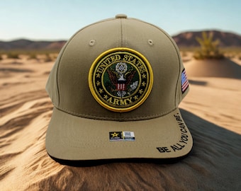アメリカ陸軍国旗帽子。アメリカ陸軍刺繍入り黒キャップ。退役軍人向け