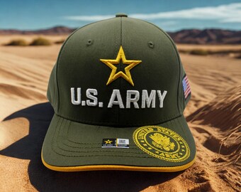 アメリカ陸軍迷彩ベースボールキャップ、アメリカ陸軍刺繍入り帽子