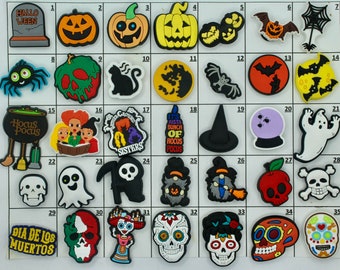 Horror Shoe charms. Cute Halloween Charm. Cute witch Shoe charms. Scream Shoe Charms. The Nun Charms. It. Dia de Muertos Charms. Sugar Skull
