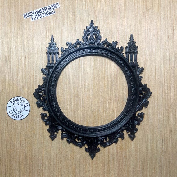 Circular Victorian Frame | Ornate Gothic Wall Art, Baroque Home Accent