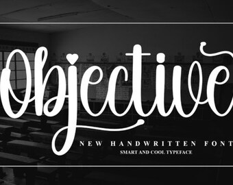 Objective Font, Elegant Font, Classic Font, Swirly Font, Handwritten Font, Calligraphy Font, Procreate Font, Wedding Font Display Fonta