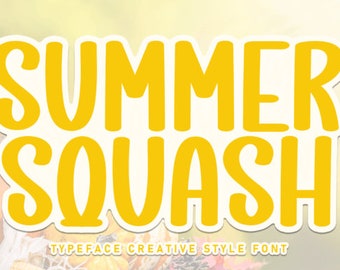 Summer Squash Font, Cute Font, Display Font, Calligraphy Font, Personal Font, Elegant Font, Procreate Font, Wedding Classic Font