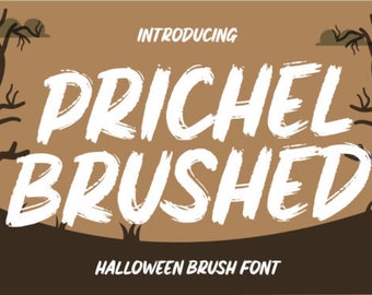 Prichel Brushed Font, Script Font, Handwritten Font, Casual Font, Signature Font, Logo Font, Font, Cricut Font, Thin Font, Display Font