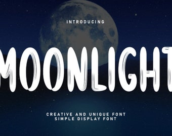 Moonlight Font, Elegant Font, Classic Font, Swirly Font, Handwritten Font, Calligraphy Font, Procreate Font, Wedding Font Display Fonta