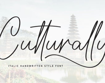 Culturally Font, Script Font, Display Font, Calligraphy Font, Handwritten Font, Elegant Font, Procreate Font, Wedding Classic Font