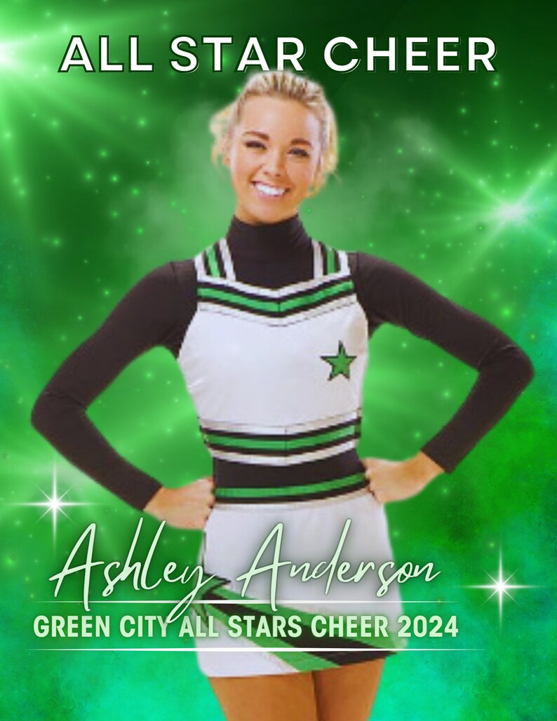 Cheer/dance Sports Poster Custom Digital Background Sparkly Mist - Etsy