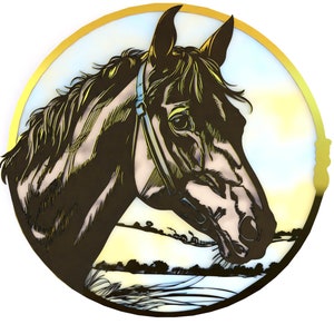 Votre cheval bien-aimé Svg/Dxf/Pdf, conception multicouche Horse Mustang pour Laser CNC Plasma Waterjet, Décoration murale, Téléchargement NUMÉRIQUE.