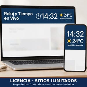 Live Clock & Weather WordPress Plugin | Top Bar, Any City + Time Zone, Multi-Location, No API Key Needed - Unlimited Sites License