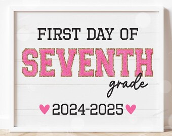 First Day of First Grade Sign Printable Back to School Sign First Day ...