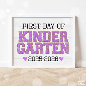 First Day of Kindergarten Sign Printable Back to School Sign First Day of School Signs Instant Digital Download Teacher Kids Photo Prop