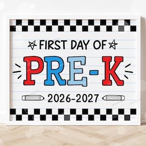 幼稚園初日のサイン印刷可能 学校初日のサイン 新学期サイン インスタントデジタルダウンロード 幼稚園の先生 子供の写真小道具