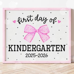 First Day of Kindergarten Sign Printable Back to School Sign First Day of School Signs Instant Digital Download Teacher Kids Photo Prop