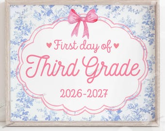 Panneau Premier jour de CM1 imprimable pour la rentrée scolaire Panneaux Premier jour d'école en téléchargement numérique instantané enseignant enfants Photo accessoire 3e